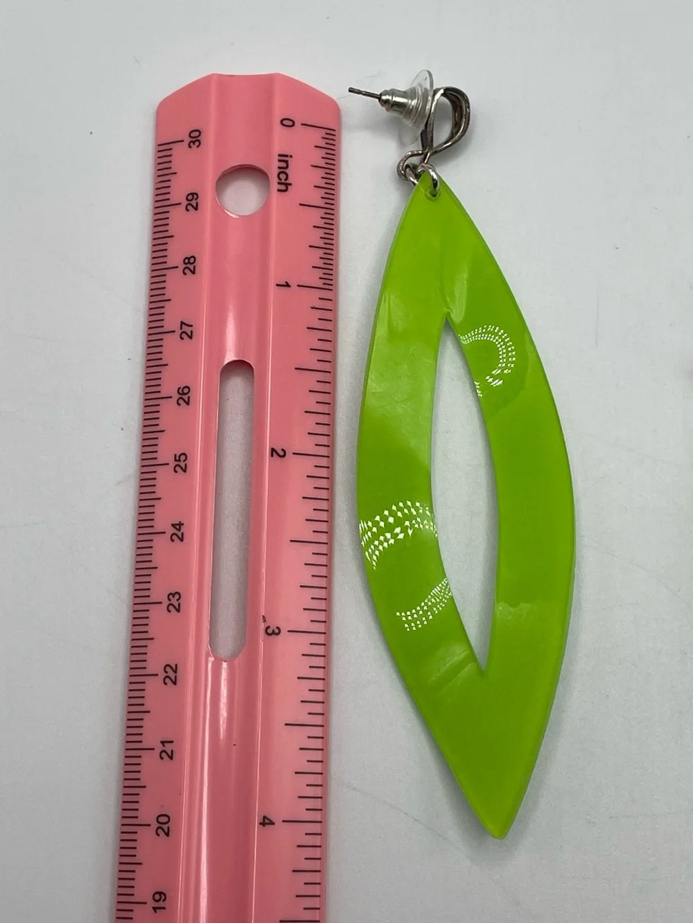 Bright Lime Green Statement Drop Earrings - Women Jewelry- mod